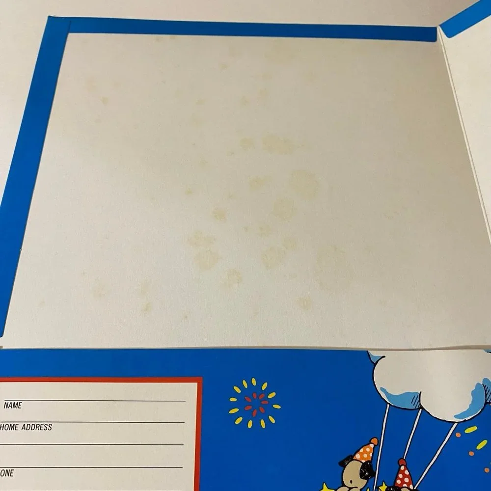 Vintage Sanrio Folder 1983 Rainbow Circus Pocket Portfolio